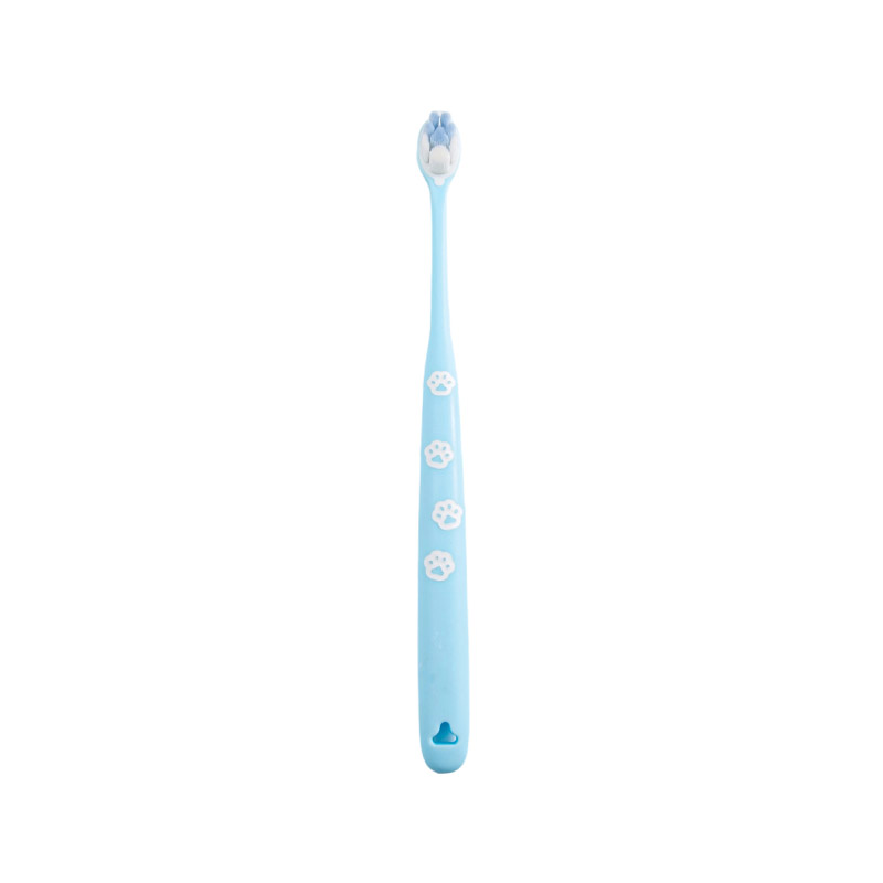 Tay cầm họa tiết chân mèo PP/TPE, lông PBT mềm siêu mịn, bàn chải đánh răng mini làm sạch sâu cho trẻ em
